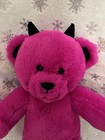 Build A Bear Devilish Hot Pink Plush Bear On Line Exclusive   Rare   Retired Vgu