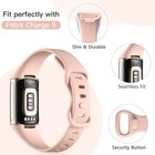Slim Silicone Bands For Fitbit Charge 5 6 - 4 Pack Sport Replacement Wristbands