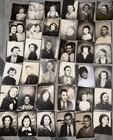 36 Huge Lot Antique Vintage Photo Booth Photographs Women Men Children People