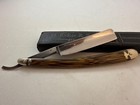 Vintage Barber Straight Razor Expert Barber Blue Steel In Case