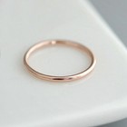 Rose Gold-plated Sterling Silver Thin Dainty Above Knuckle Mid Pinkie Ring A3497