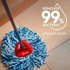 O-cedar Rinseclean Microfiber Spin Mop   Bucket Floor Cleaning System With 4