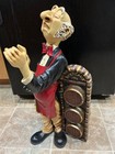 Wine Bottle Holder Statue Figure Waiter Butler 2ft Holds 3 Wine Bottles