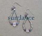 Sundance Catalog Sterling Silver Apatite Rose  wisteria  Teardrop Earrings Nib