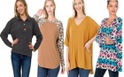  zenana Premium  Long Or Short Sleeve And 3 4 Sleeve Tops   Blouses Selection