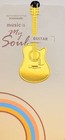 10pcs Pack  Guitar Instrument Gold-plated Metal Art Bookmark