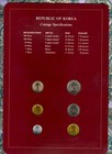 Coin Sets Of All Nations Korea W card Unc 500 100 Won 1984 1 5 10 50 Won 1983