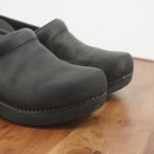 Dansko Womens Xp 2 0 Leather Comfort Slip On Clogs Shoes Nursing Black 38   7 5