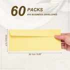 60 Pack Light Yellow  10 Business Envelopes  Letter Size Envelopes