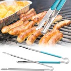Korean Bbq Stainless Steel Tongs Light Weight Bbq Seafood Bread Multi Purpose