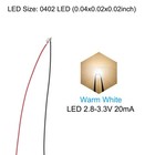 12pcs 0402 Pre-wired Micro Led 2 8-3 3v Emitting Diodes Warm White