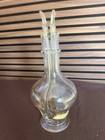 Vintage France Four 4 Chamber Divided Clear Glass Liquor Decanter Bottle Whisky