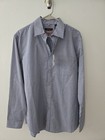 Van Heusen Traveler Blue white Gingham Dress Shirt 15-15 5 32 33 Cotton
