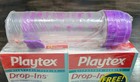 Vintage 1998 Playtex Drop-ins Baby Bottle Liners With Eazy-feed Holder - Sealed 