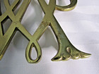 Vintage Solid Brass Trivet Williamsburg Virginia Metal Crafters William   Mary