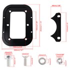 For Optima Battery 34 78 Aluminum Battery Relocation Tray Hold Down Mount Black