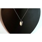 Silver-tone Native American Look Necklace - 18  Chain Feather  Blossom