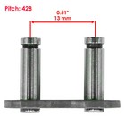 Caltric 428 Chain Master Link For Motorcycle Bike Atv Connecting Link Gray