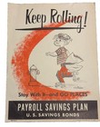 Vintage 1950s Us Savings Bonds Paper Posters Historical Government Ads Lot Of 2