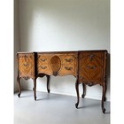 Antique French Parquetry Sideboard Buffet Free Shipping