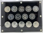 1950   63 Franklin Proof Half Dollar Full Set 457 Capital Plastic Silver 14 Coins