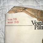 Vogue Women   s Dress Sewing Pattern Size 16 Bust 38 Vintage Original