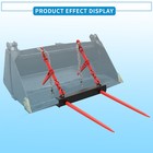 49  Front Bucket Hay Bale Spear Dual Attachment For Skid Steer Loaders 3000 Lbs