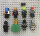 Lego Marvel Minifigure Lot   Talos Peter Parker Iron Man Mark 1 Loki  