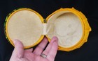 Vintage Retro Sewing Box Padded Pin Cushion Top  4    Wide  3    Tall