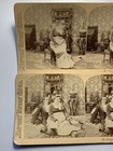 Antique Stereoview Fat Maid   Lover Old Photo Comedy Breaks Chair