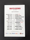 2025 Rutgers Scarlet Knights College Football Pocket Schedule Card Ncaa         