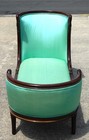 Vintage Mid-century Solid Mahogany Childs Lounge Recamier--gooseneck