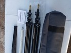 Manfrotto 052b Folding Light Stands Set Of Two  2  W  Elinchrom 33  Umbrellas