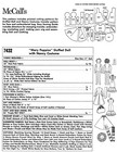 Mary Poppins Doll Sewing Pattern Mccalls 7432 Rag Dress Coat Skirt Crochet Scarf