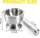 Bekith Mortar And Pestle Sets 18 8 Brushed Stainless Steel Spice Grinder Pill