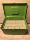 Vintage Wilson Wil-hold Green Plastic Sewing Box W tray- Usa