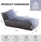 Giant Bean Bag Lounger Chair Adults W  Soft   Cozy Plush Fabric memory Foam