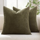 Pack Of 2 Pillow Covers Soft Soild Decorative Square Throw Pillow Covers Set    