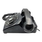 Vintage 1980 Western Electric Black Rotary Dial Desk Telephone Model 40015