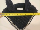 Equine Couture  size Full  Navy Fly Bonnet With Crystals   Rope