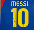 Lionel Messi Autographed Nike 2009 Roma Final Barcelona Jersey Framed Beckett