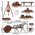 Bmc Revolutionary War Camp Supplies Plastic Soldier Wagon Playset Accessories