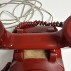 Itt Vintage Cherry Red Rotary Dial Phone Desktop Telephone