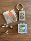 Vintage Boeing Pin Lot Of 5 And Keychain 737 747 757 Employee Community Fund