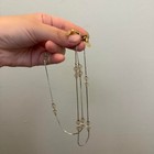 Silver Tone Eyeglass Chain Clear Beaded Glasses Holder Cord Sunglasses Lanyard