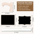 12 Pcs Mini Chalkboard Signs  Small Chalkboard Labels With Easel Stand  Woode   