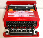 Olivetti Valentine Manual Typewriter With Case Vintage Red As Is