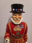 Vintage Beefeater London Dry Gin Yeoman Hand Painted Decanter 16  Tall 