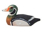Wood Duck Drake Figurine Miniature Bird Statue Carve Decoy Decor Garden Male