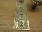 Old   Bamboo   Knob And Door Plate    backplate      Eastlake        nice Ornate